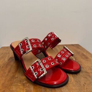 GANNI Buckle Mule Sandals Naplack *NIB*